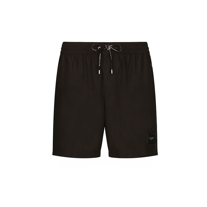 dolce & gabbana quick dry label drawstring swim shorts